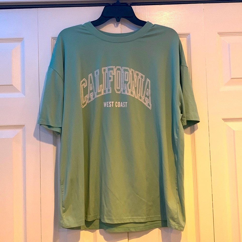 Mint green California oversized shirt from Shein. Size: Medium